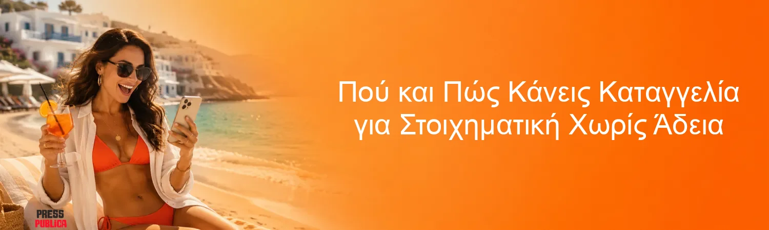 Πού και Πώς Κάνεις Καταγγελία για Στοιχηματική Χωρίς Άδεια Πού και Πώς Κάνεις Καταγγελία για Στοιχηματική Χωρίς Άδεια